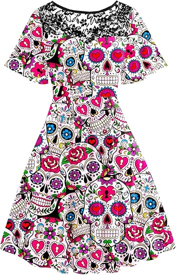 AOBUTE - sugar skull winter gloves