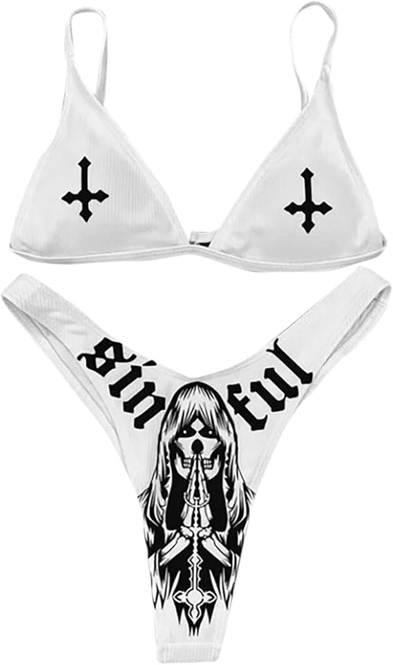 ANKOMINA - sugar skull bikini set