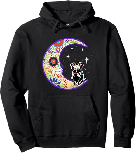 Check out my Pug Shirts - sugar skull hoodie mens