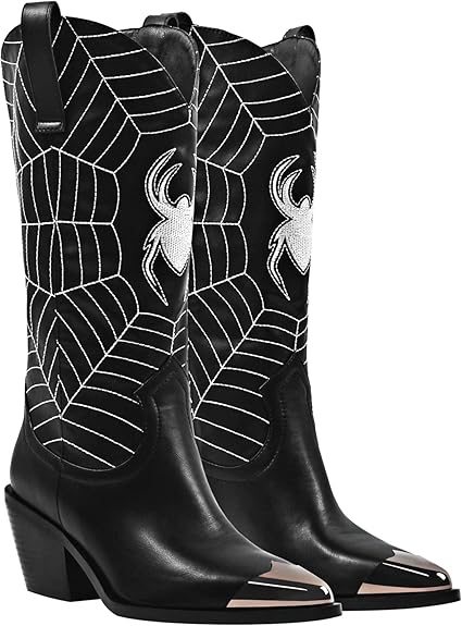 MissHeel - sugar skull boots for women