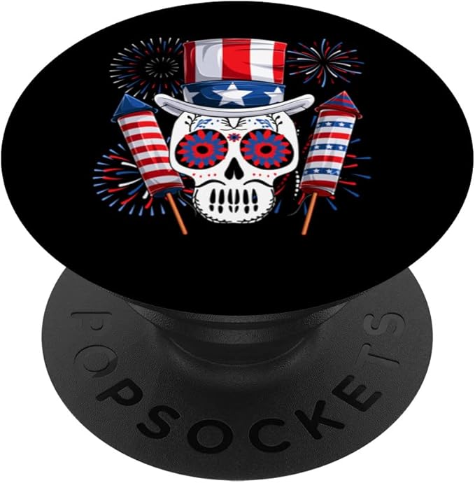 Holiday Lover 4th Of July - DressedForDuty - sugar skull beanie