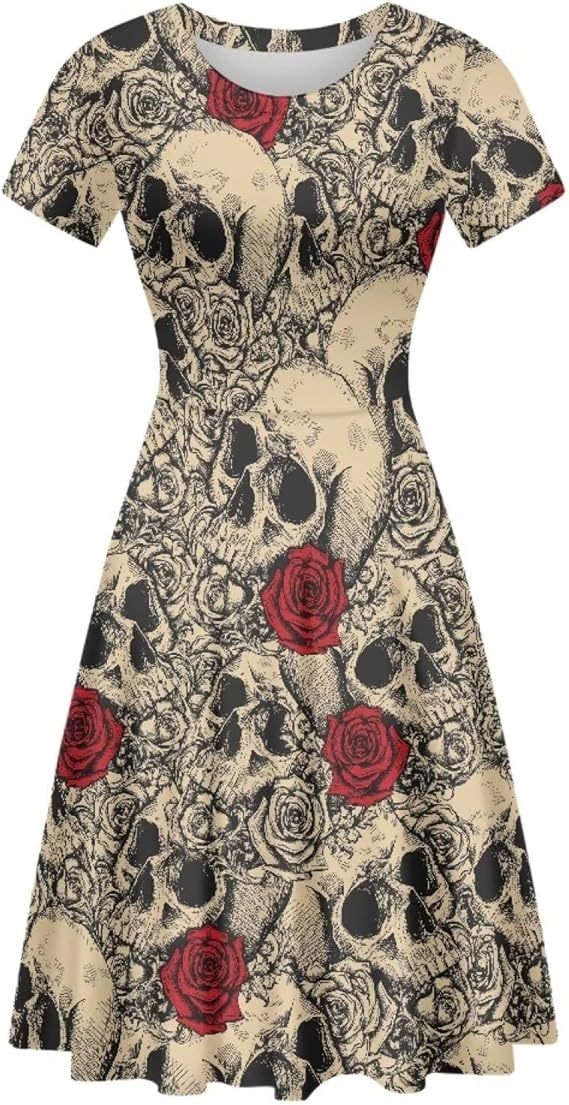 AmzPrint - sugar skull dress womens