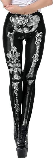 Roevite - sugar skull leggings for women