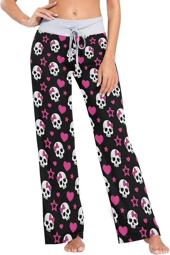 Oarencol - sugar skull pajamas womens