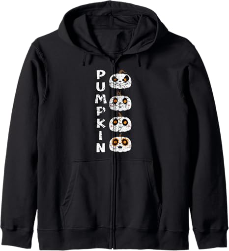 Sugar Skull Pumpkin Ghost by Bronson Summers - sugar skull zip up hoodie mens