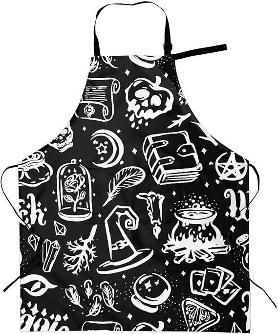Funny Bbq Adjustable Apron For Women Men Birthday Gifts Grilling Cooking Master Chef Bib 2 Pockets - sugar skull apron for women