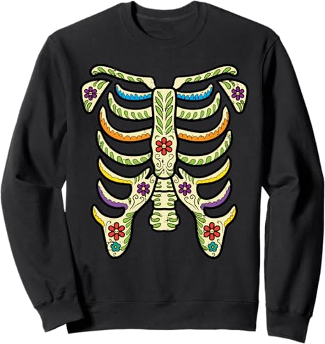 Halloween Clothes For Women Men Kids Boys Girls - sugar skull sweatshirt womens