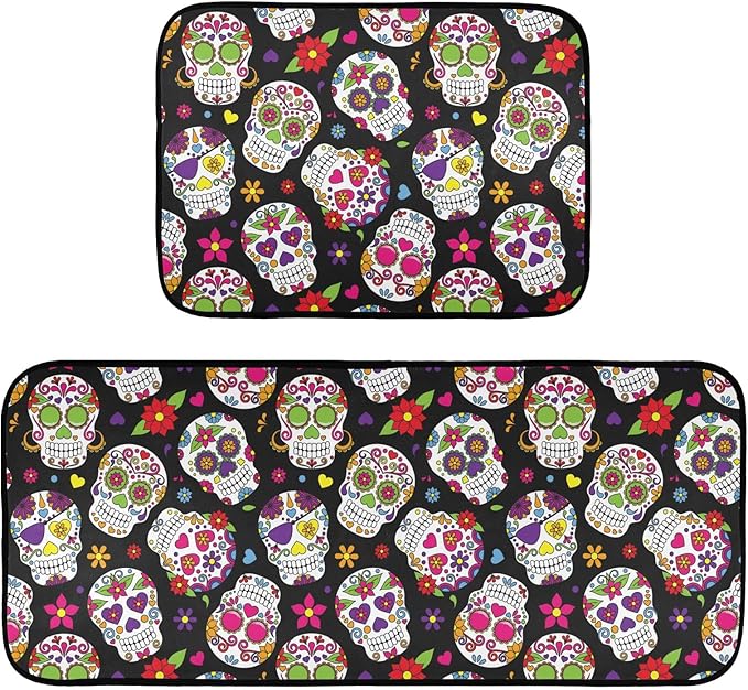 linqin - sugar skull slippers womens