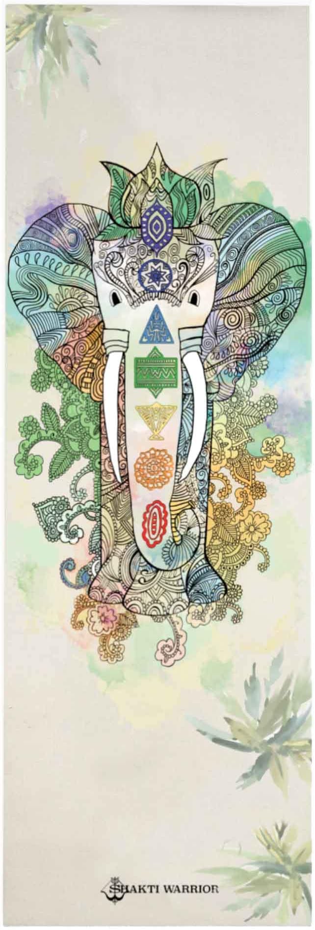 Shakti Warrior TPE Yoga Mat - Artist Designed, Premium eco friendly mats, Non Slip, Non toxic, Great For Regular & Hot Yoga, Pilates and Workouts (72 inch x 24 inch x 6mm thick) - sugar skull yoga mat