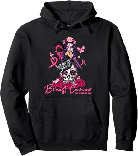 Breast Cancer Awareness In October We Wear Pink NJ - sugar skull sweatshirt womens
