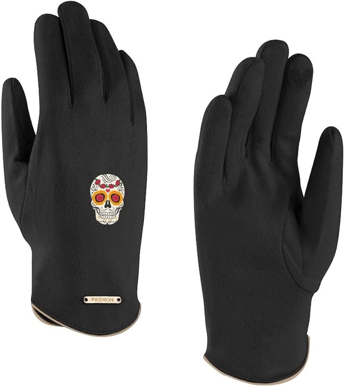BAIKUTOUAN - sugar skull winter gloves