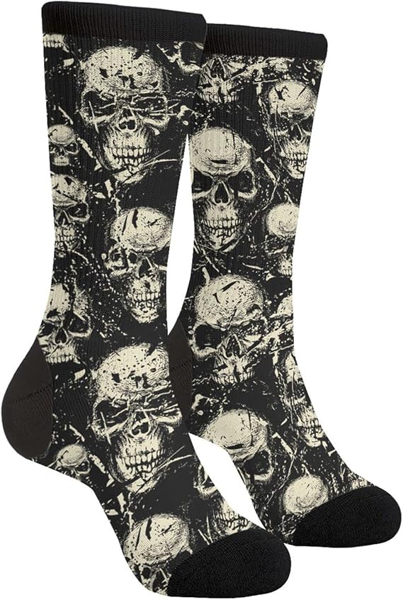 bassyil - sugar skull socks womens