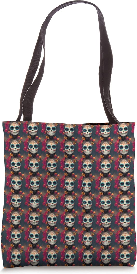Dia De Los Muertos Sugar Skull Tote Bag - sugar skull handbags for sale