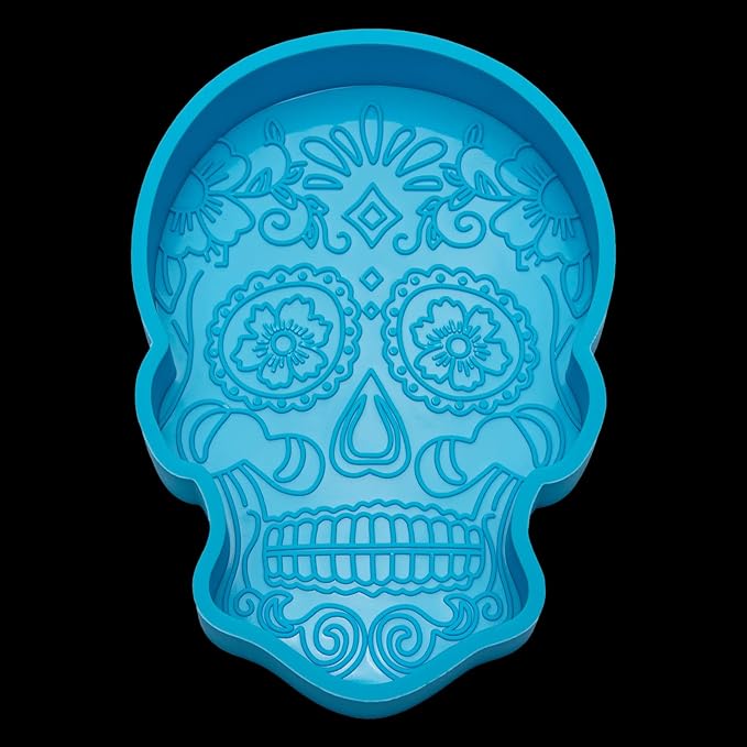 Sugar Skull Head Car Freshie Molds Silicone Resin Casting Mold for Baking Aroma Beads Soap Candy Pattern DIY Craft Decor Gift - sugar skull car sunshade for windshield