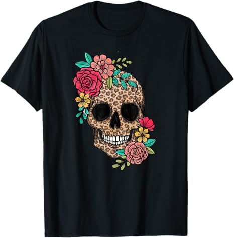 Funny Dia De Los Muertos Leopard Sugar Skull - sugar skull face mask