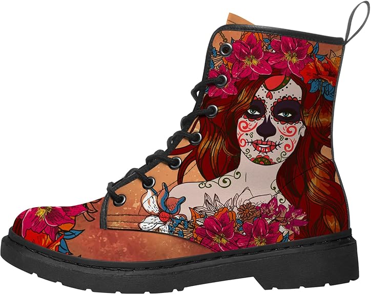 lodaden - sugar skull boots for women
