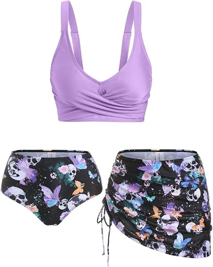 DRESSFO - sugar skull bikini set