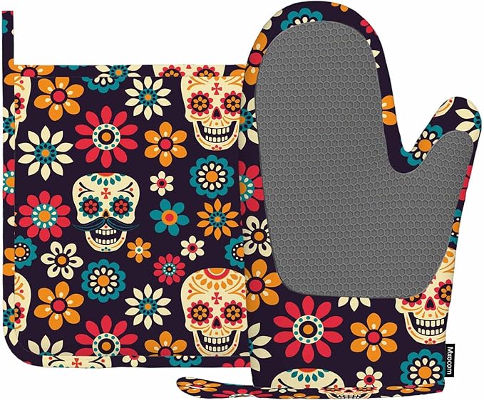 Mxocom - sugar skull winter gloves