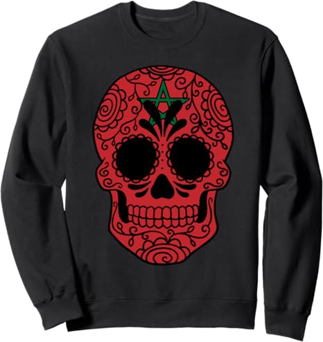 Cool Moroccan Heritage Gifts - sugar skull sweatshirt womens