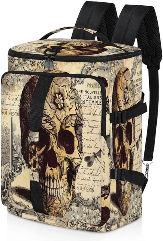 Travel Duffel Bag Sports Tote Gym Bag Double layer Large Waterproof Overnight Shoulder Weekender Bag for Women Men - best sugar skull backpack