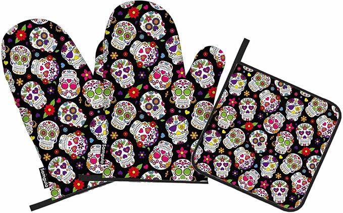Samgula - sugar skull winter gloves