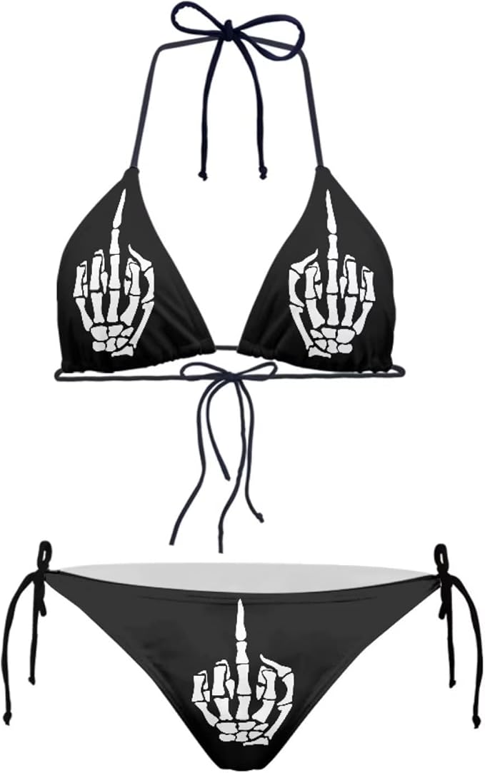 AFPANQZ - sugar skull bikini set