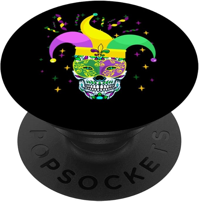 Mardi Gras Sugar Skull Jester Hat Party Tee - sugar skull beanie