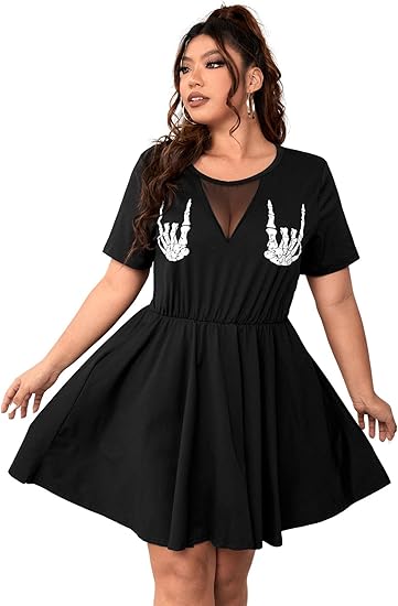 WDIRARA - sugar skull dress womens