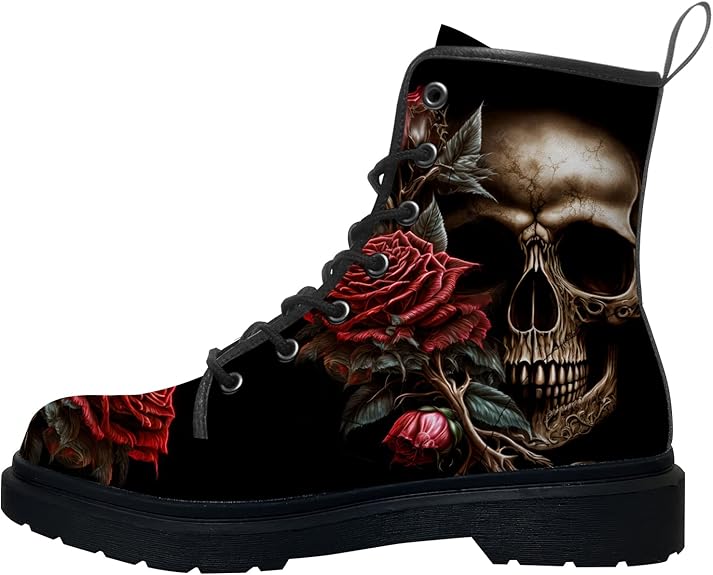 Uminder - sugar skull boots for women
