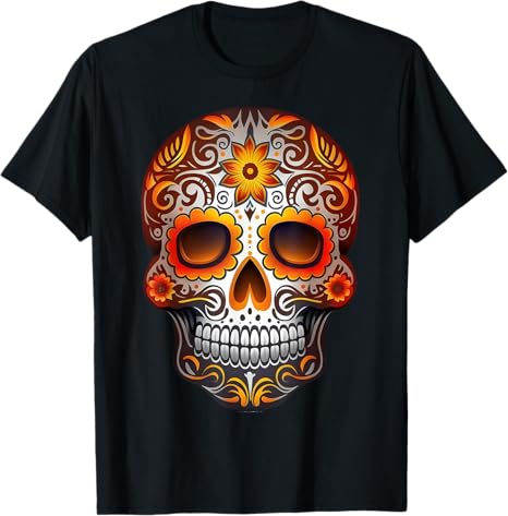 Sugar Skull Clothes - sugar skull t-shirt womens