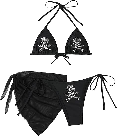 WDIRARA - sugar skull bikini set