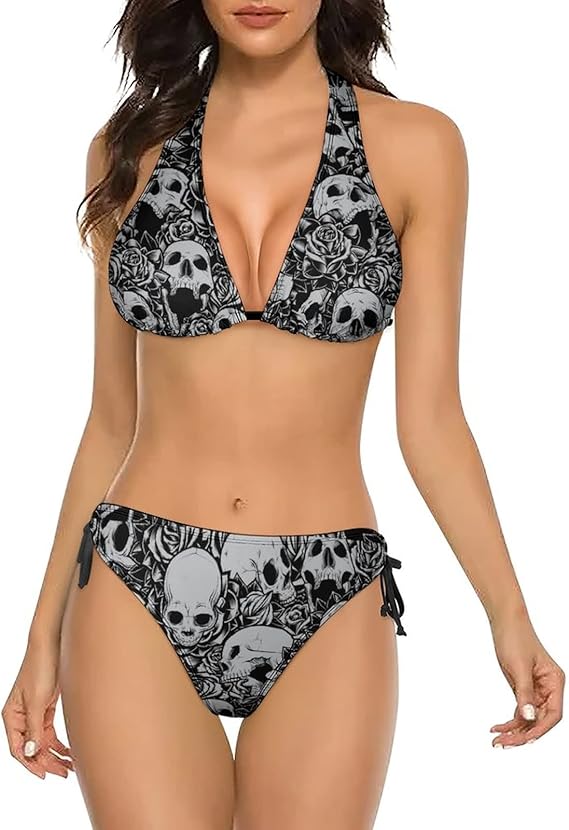 AuHomea - sugar skull bikini set