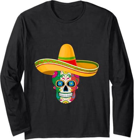 Sugar Mexican Skull sombrero Cinco De Mayo tees - sugar skull beanie