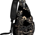 Skull Sling Bag Travel Sling Backpack Crossbody Bag Shoulder Pack Hiking chest Daypack for Women Men Waterproof Adjustable Lightweight Cycling Runners Climbing - sugar skull handbags for sale