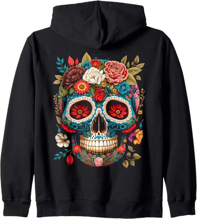 Last Gasp Graphics - sugar skull hoodie mens