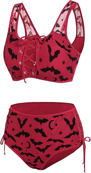 DRESSFO - sugar skull bikini set