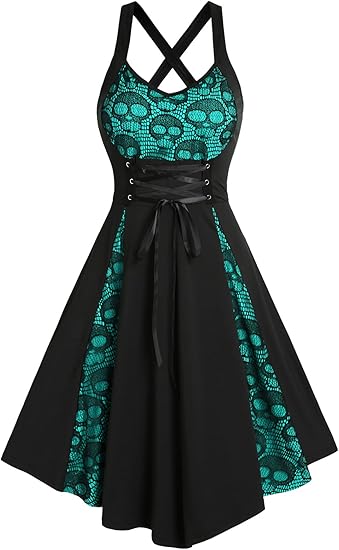 DRESSFO - sugar skull dress womens