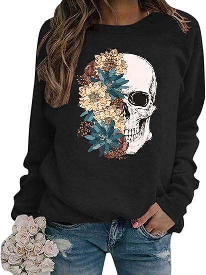FCHICH - sugar skull sweatshirt womens