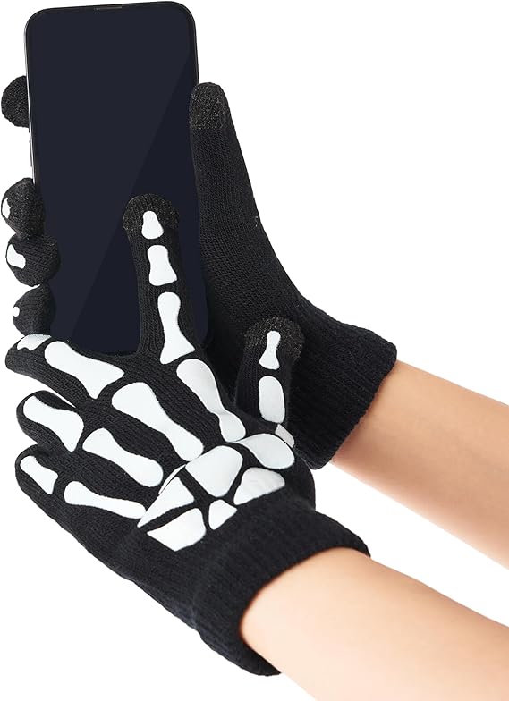 Spooktacular Creations - sugar skull winter gloves