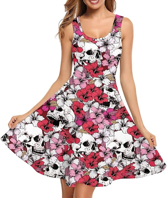 TOADDITDO - sugar skull dress womens