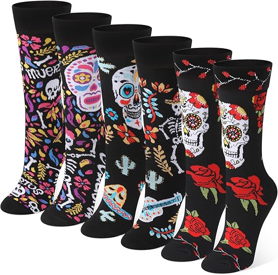 Tarpop - sugar skull socks womens