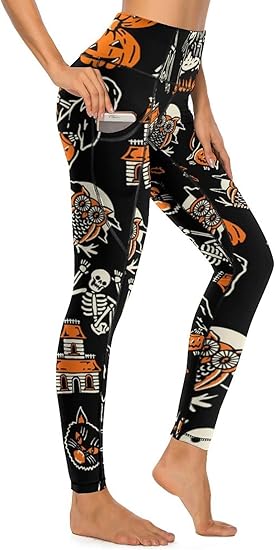 QIVICIMA - sugar skull leggings for women
