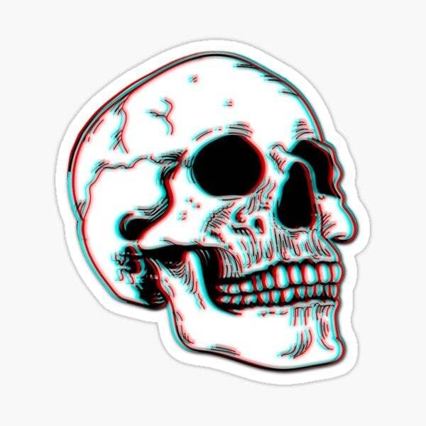 Skull Bike Sticker – 4 Inch Reflective Vinyl Skeleton Decal for Dirt Bike, Motorcycle, Car Bumper, Helmet, Laptop – Waterproof MTB, BMX, Motor Bike, and Frame Sticker for Boys and Girls - sugar skull vinyl sticker