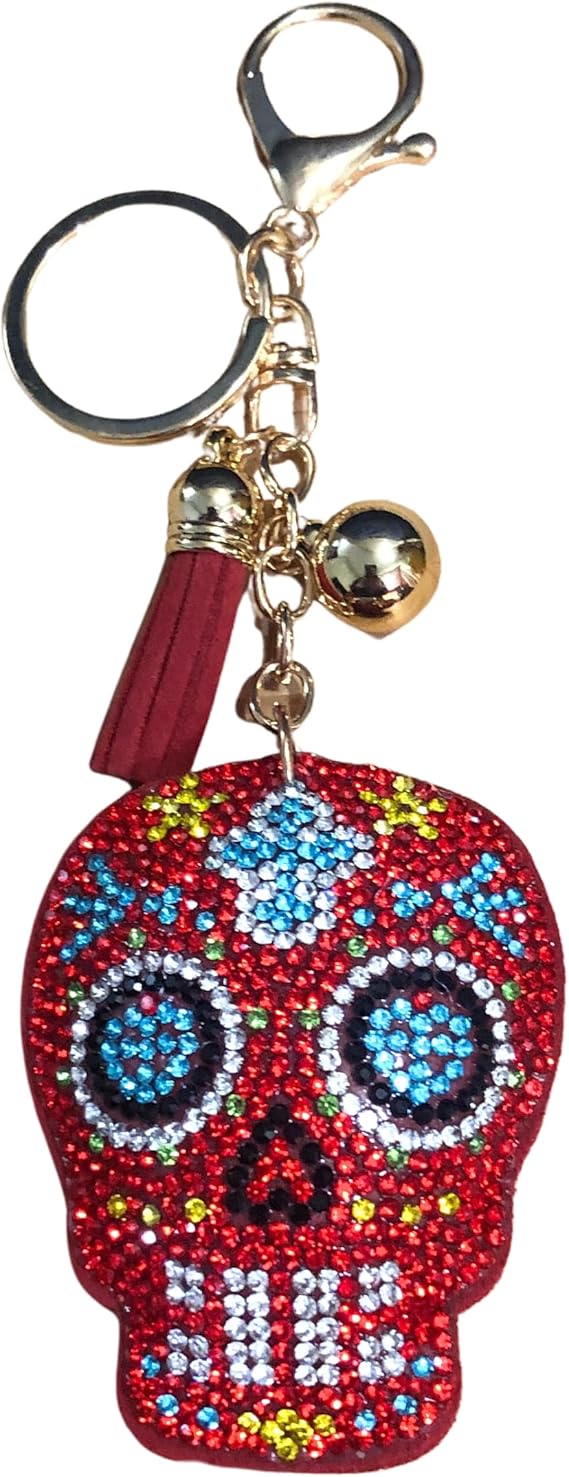 Rhinestone Keychains for Women and Girls, Bling Bag Charm, Backpack Charms, Sparkle Purse Charm, Best Gift for Women - sugar skull handbags for sale