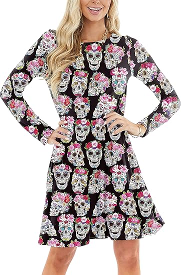 Deerose - sugar skull boots for women