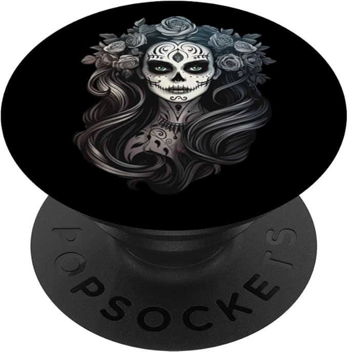 Striking Latin Female Beauty Graphic Skull Tees - sugar skull face mask