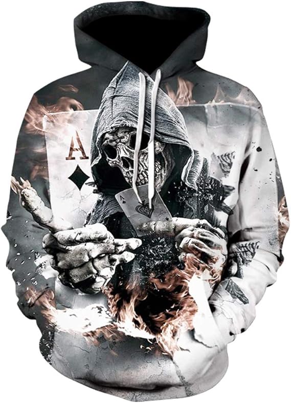 Lontse - sugar skull zip up hoodie mens
