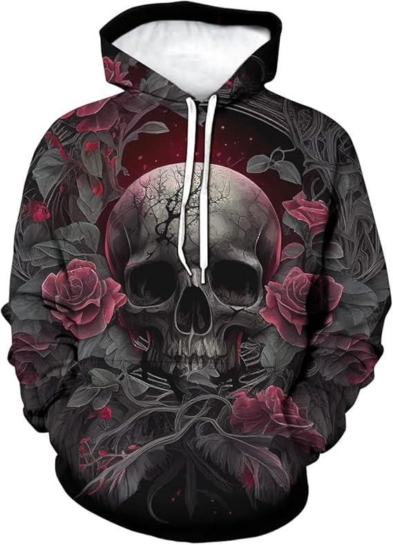 Girren - sugar skull zip up hoodie mens