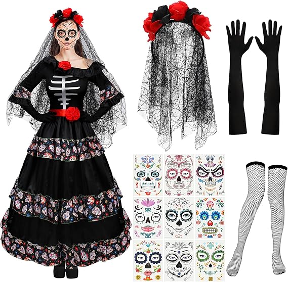 Xaatren - sugar skull dress womens