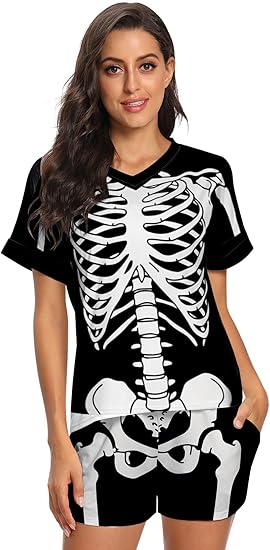 RAISEVERN - sugar skull pajamas womens